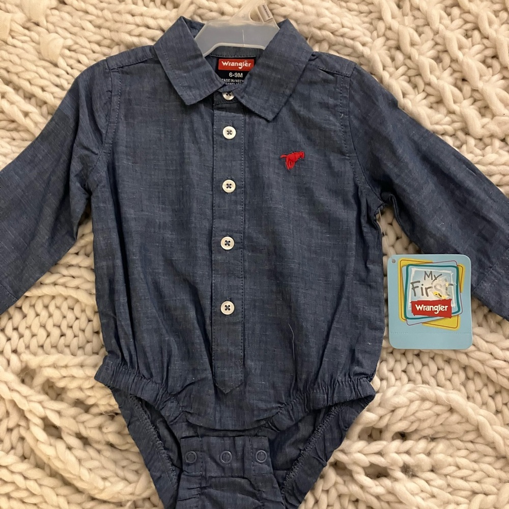 Wrangler Denim Blue Baby Bodysuit
